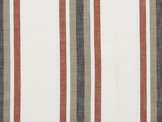 Java Stripe Fabric 140cm - Olive/Rust