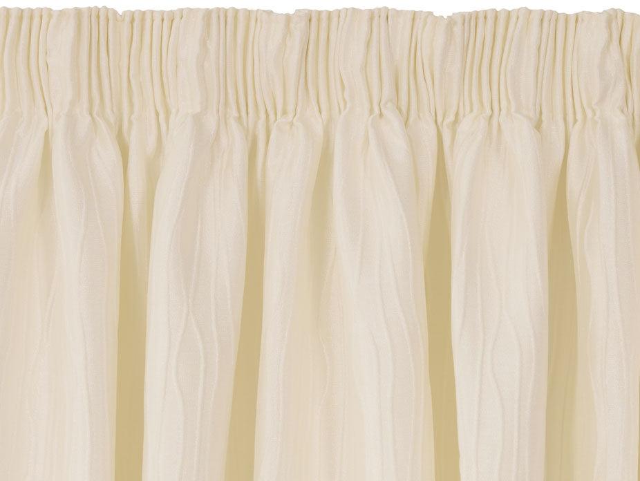 Ashford Ivory Lined Pencil Pleat Curtains Harvey Furnishings