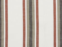  Java Stripe Olive/Rust Lined Eyelet Curtains - Harvey Furnishings