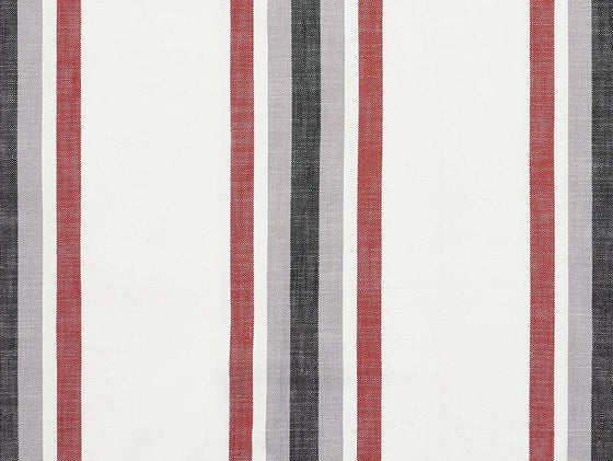Java Stripe Wine/Grey Lined Pencil Pleat Curtains - Harvey Furnishings
