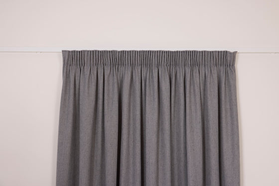 Clyde Ash Lined Pencil Pleat Curtains
