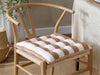 Hahei Stripe Chair Pad - Rust