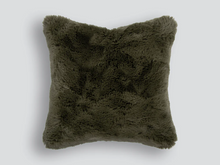 Pelage Faux Fur Filled Cushion - Olive