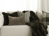 Pelage Faux Fur Filled Cushion - Olive