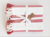 Coronado Stripe Throw - Brick/White