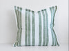 Laguna Stripe Filled Cushion - Mint/White