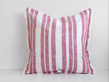  Laguna Stripe Filled Cushion - Brick/White