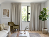 Opito Blockout Pencil Pleat Curtains - Linen