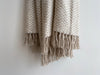 Audrey Throw - Camel/White