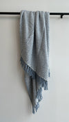 Audrey Throw - Sky Blue/White