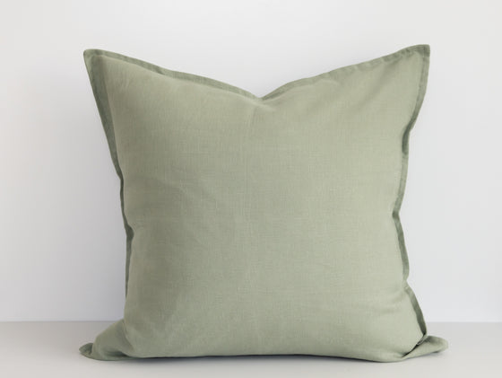 Ava Linen Filled Cushion - Jade