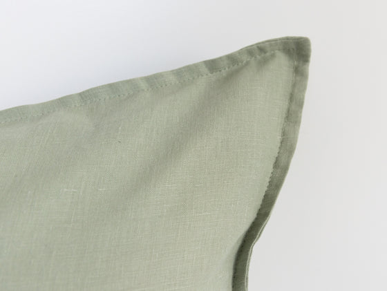 Ava Linen Filled Cushion - Jade