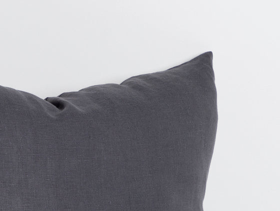 Maia Linen Filled Cushion - Charcoal