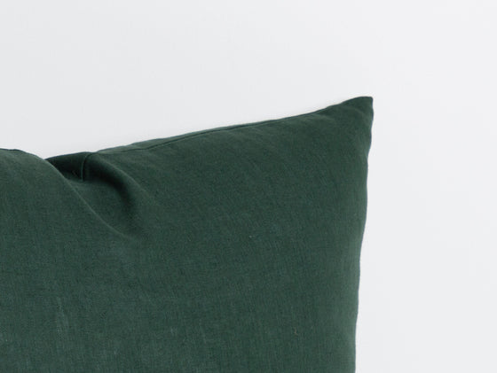 Maia Linen Filled Cushion - Emerald