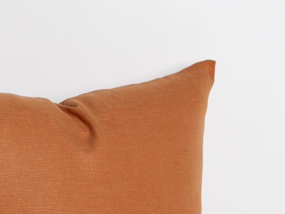 Maia Linen Filled Cushion - Saffron