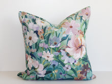  Maia Linen Filled Cushion - Mint Garden