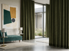 Montrose Lined Pencil Pleat Curtains - Olive