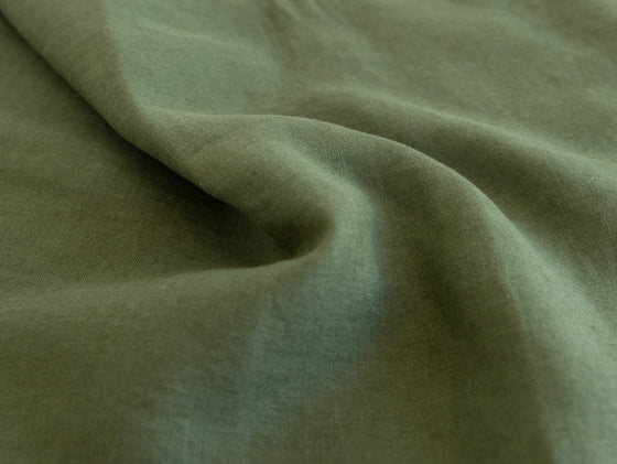 Ava Linen Filled Cushion - Moss