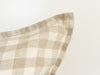 Ava Linen Filled Cushion - Natural Gingham