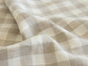 Ava Linen Filled Cushion - Natural Gingham