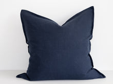  Ava Linen Filled Cushion - Navy