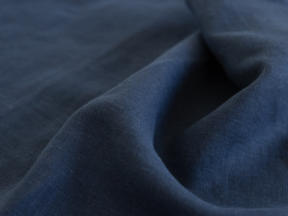 Ava Linen Filled Cushion - Navy