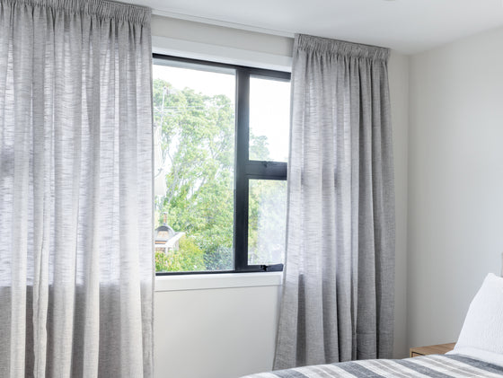 Nicosia Lined Pencil Pleat Curtains - Gris