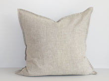  Ava Linen Filled Cushion - Olive Stripe