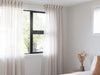 Romy Stripe Sheer Readymade Curtains