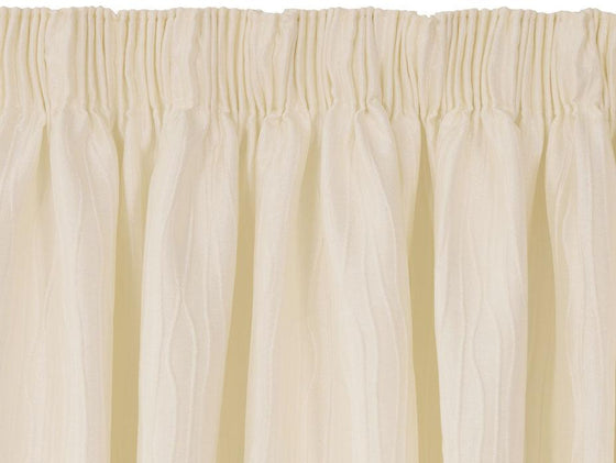 Ashford Ivory Lined Pencil Pleat Curtains - Harvey Furnishings