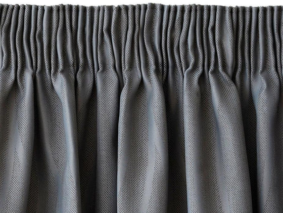 Belair Dark Grey Dimout Pencil Pleat Curtains - Harvey Furnishings