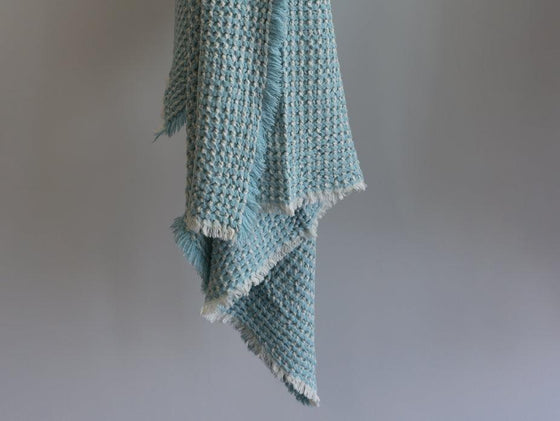 Benmore Aqua Throw - Harvey Furnishings