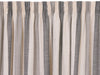 Catalan Stripe Natural Lined Pencil Pleat Curtains