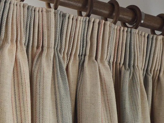 Sackville Stripe Blue Mist Fabric - Harvey Furnishings