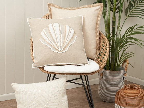 Reef Natural Trim Filled Cushion - Harvey Furnishings