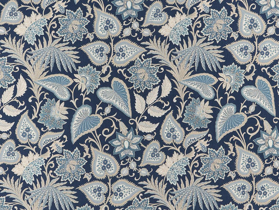 Etienne Sapphire Fabric - Harvey Furnishings