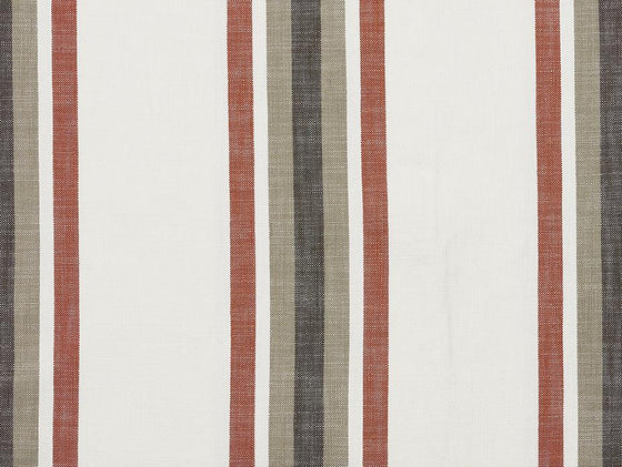Java Stripe Olive/Rust Lined Eyelet Curtains - Harvey Furnishings