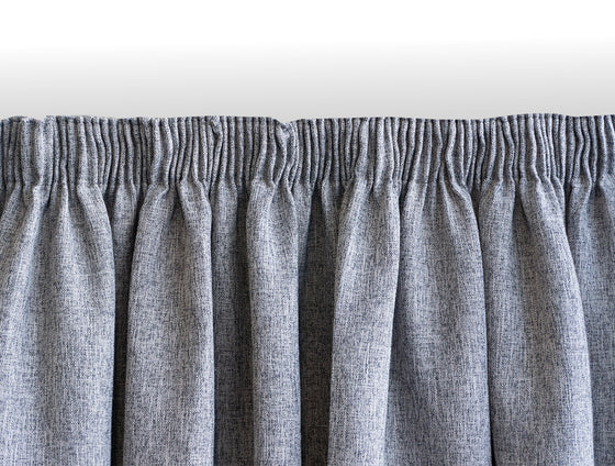 Jasper Dimout Pencil Pleat Curtains - Grey