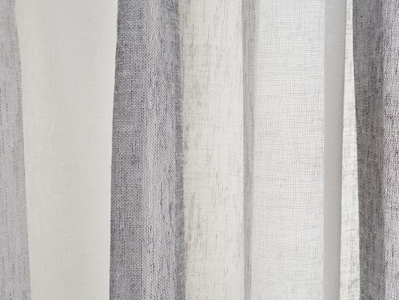 Montserrat Stripe Sheer Curtains - Smoke/White/Grey