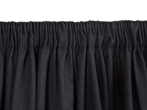 Montrose Lined Pencil Pleat Curtains - Charcoal