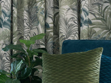  Palm Springs Sage Lined Pencil Pleat Curtains