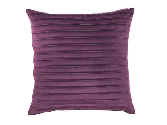 Pintuck Velvet Aubergine Cushion Cover - Harvey Furnishings