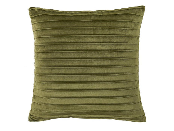 Pintuck Velvet Olive Cushion Cover - Harvey Furnishings