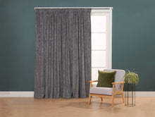  Savannah Lined Velvet Pencil Pleat Curtains - Graphite