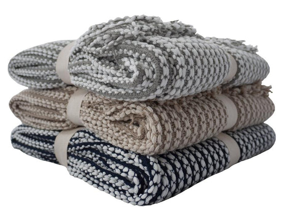 Seaforth Blue Throw - Harvey Furnishings