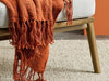 Serenade Rust Throw - Harvey Furnishings