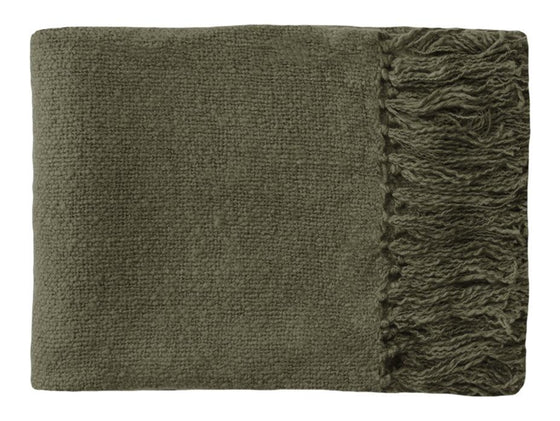 Serenade Olive Throw - Harvey Furnishings