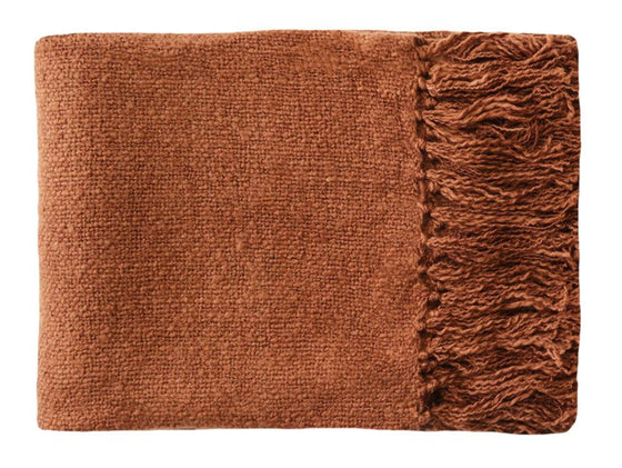 Serenade Rust Throw - Harvey Furnishings