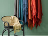 Serenade Ink Blue Throw - Harvey Furnishings