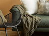 Serenade Olive Throw - Harvey Furnishings